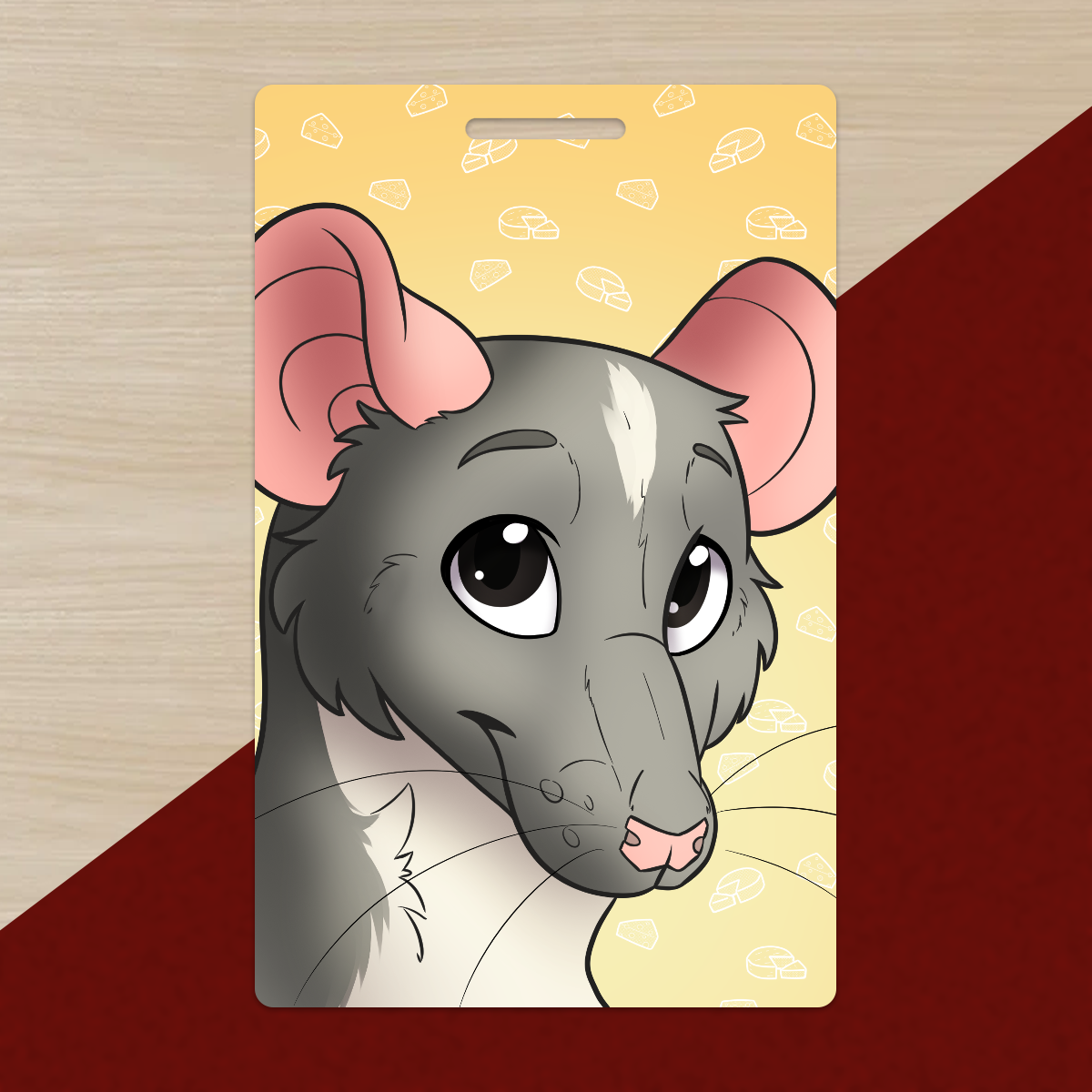 Rat PVC Luggage Tag