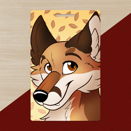 Red Fox PVC Furry Luggage Bag Tag