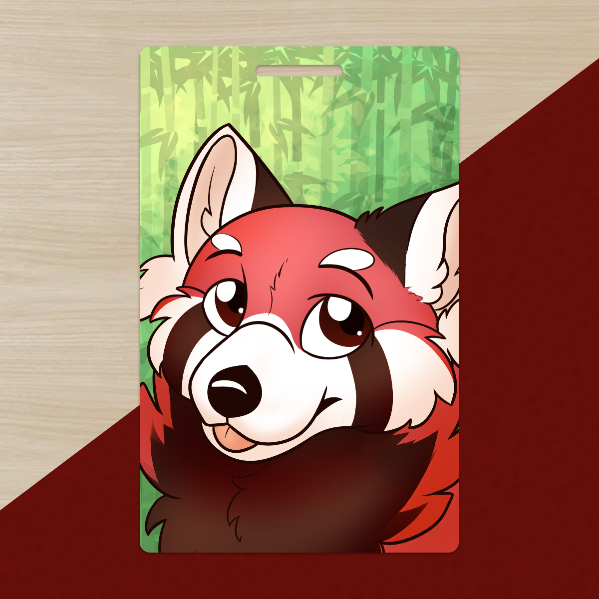 Red Panda PVC Luggage Tag