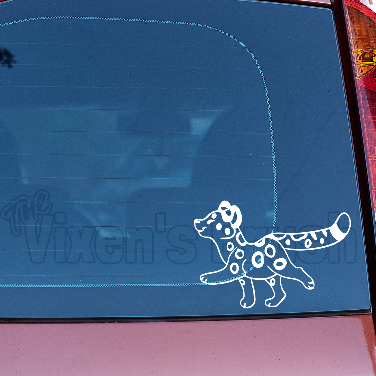 Snow Leopard Steppy Vinyl Decal