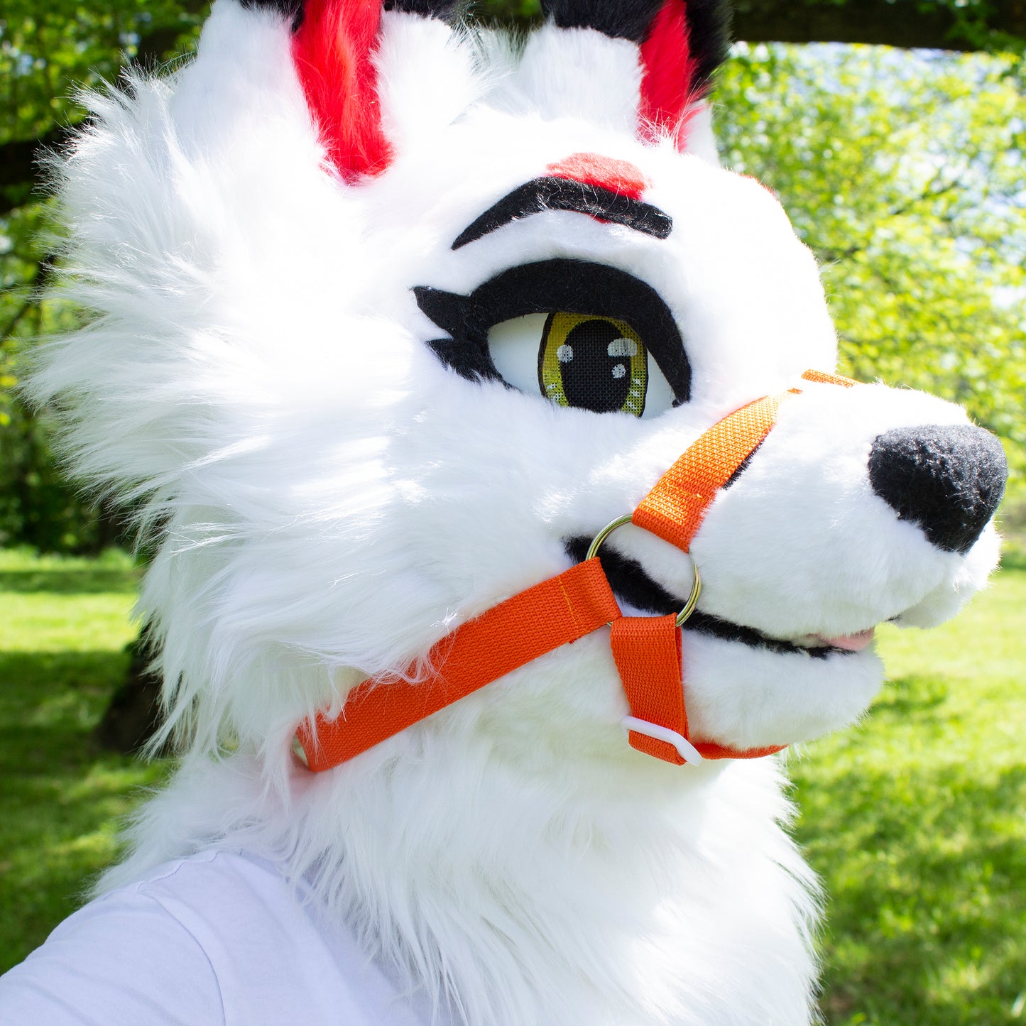 Orange Nylon Fursuit Head Muzzle