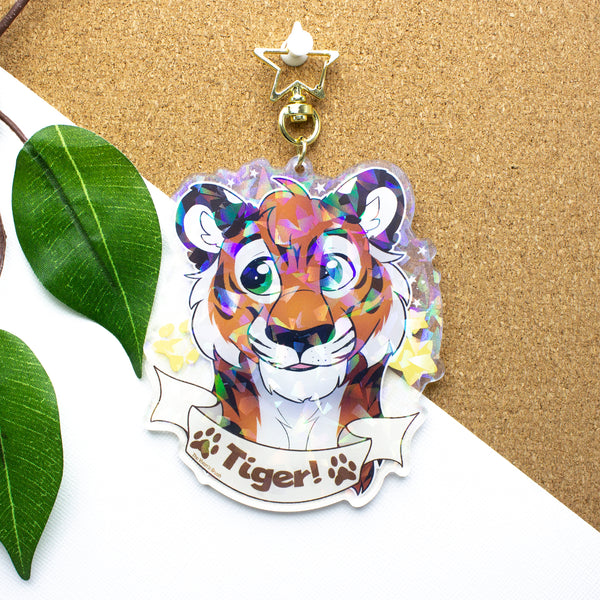 Tiger Acrylic Keychain Badge