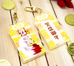 Kitsune Prosperity Omamori Acrylic Charm