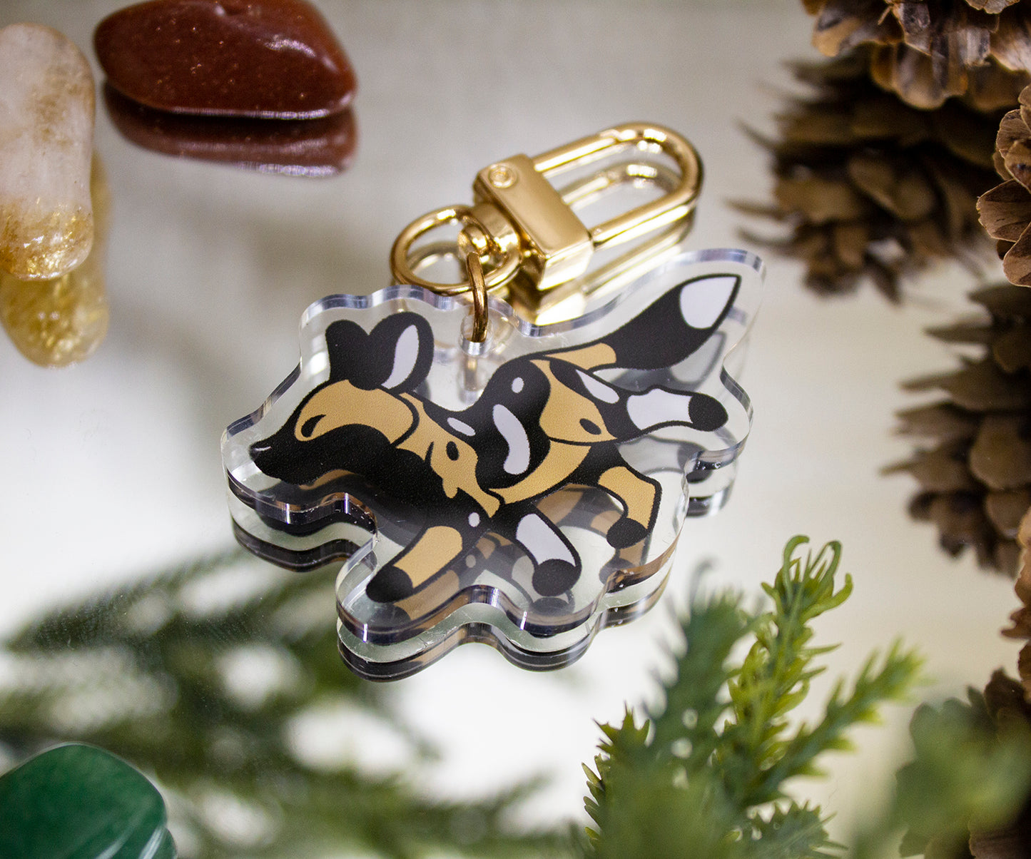 Steppy Wild Dog Acrylic Keychain