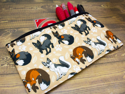 Fall Fox Pencil Pouch