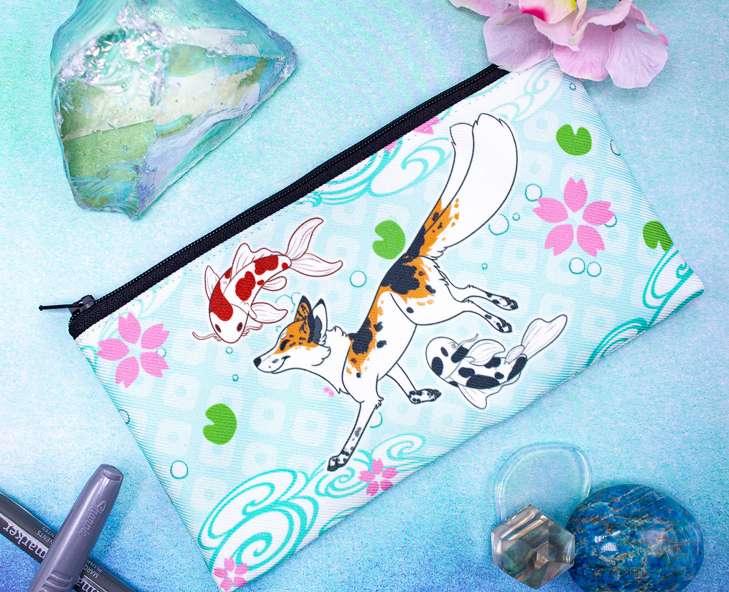 Koi Kitsune Pencil Pouch