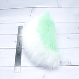Mint Green and White Nub Tail