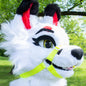 Neon Fluorescent Yellow Nylon Fursuit Head Muzzle