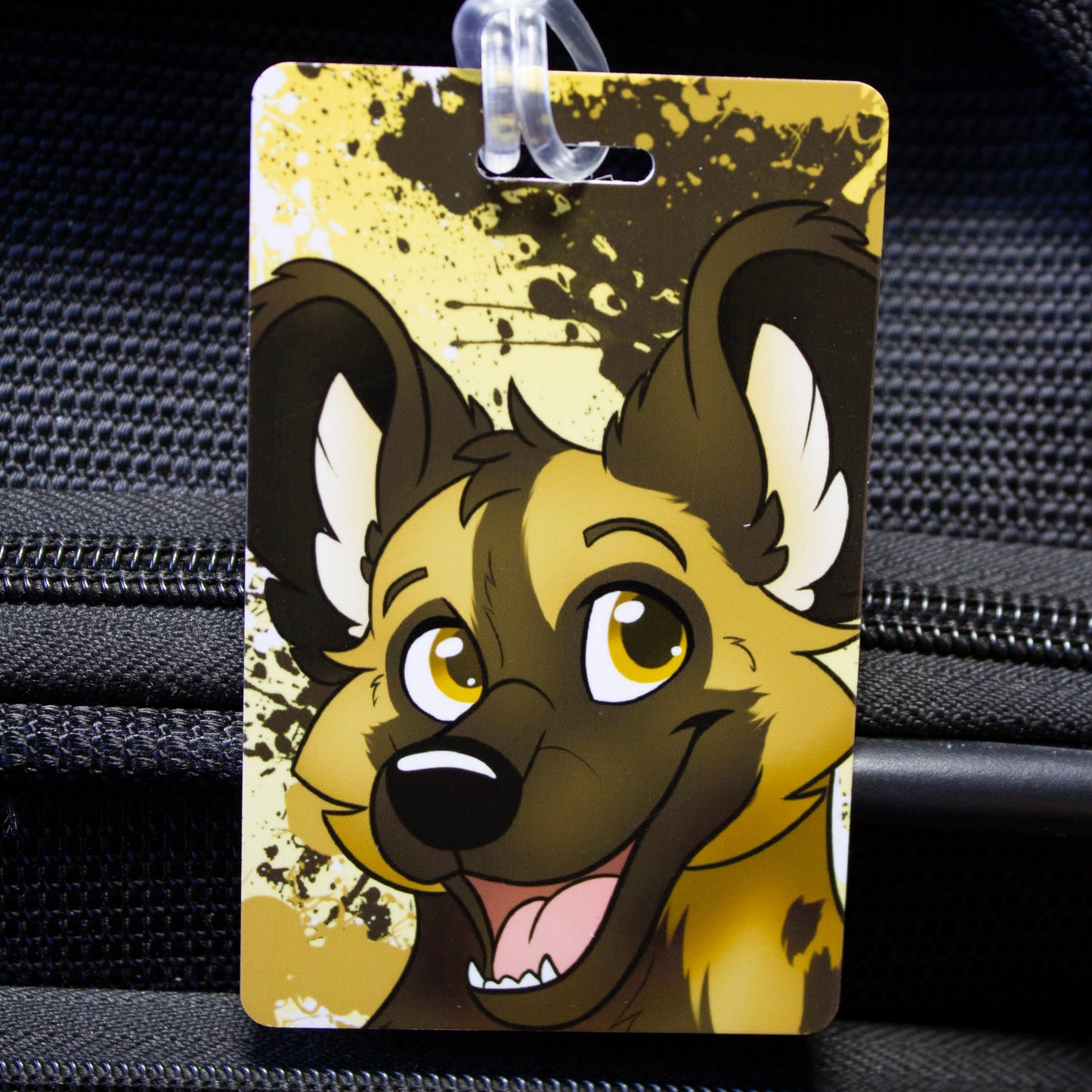 African Wild Painted Dog PVC Luggage Tag