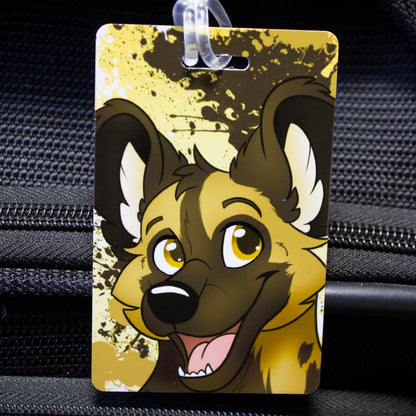 African Wild Painted Dog PVC Luggage Tag