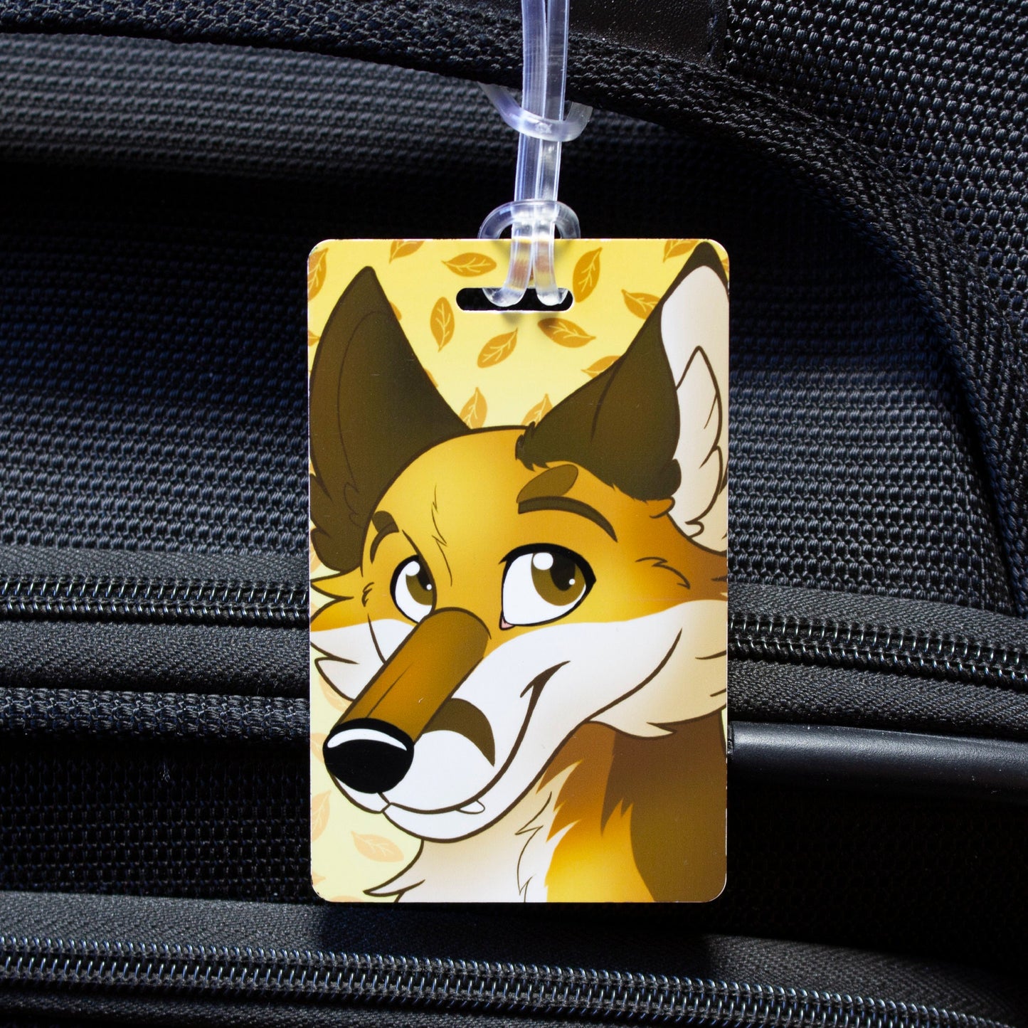 Red Fox PVC Furry Luggage Bag Tag