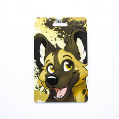 African Wild Painted Dog PVC Luggage Tag