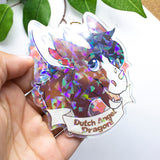 Dutch Angel Dragon "Dutchie" Acrylic Keychain Badge