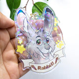 Rabbit Acrylic Keychain Badge